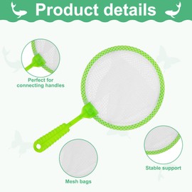 Debbery 4PCS Kids Fishing Net, Butterfly Net, Plastic Fishing Nets for Kids, Outdoor Early Education Tools, Suitable for Catching Insects and Butterflies, Compact Outdoor Play Equipment