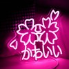JLEWUINH Kawaii かわいいLed Neon Light Sign Japanese Cherry Blossoms Light