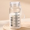 EWEIGEER High Borosilicate Glass Cup With Lid,Graduated Drinking Bottle,Portable,Leak Proof,for
