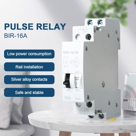 DEWIN Electronic Pulse Relay, 16A AC230V/DC110V Double Voltage Pulse Relay, Electric Pulse Control Relay, Automatic Control Relay, 2NO