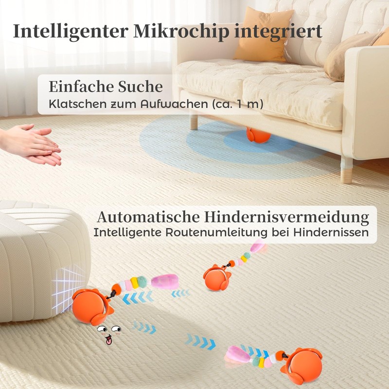 GoldenSun Electric Cat Ball Toy (Orange)