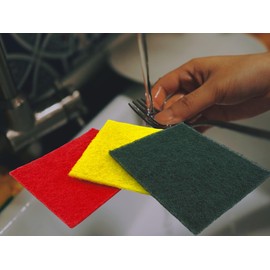 3 x MAAJ Vliespads/Abwaschvlies 14x15cm - 6 mm dick - leicht auswaschbar - faserfrei - rostfrei - geruchsfrei