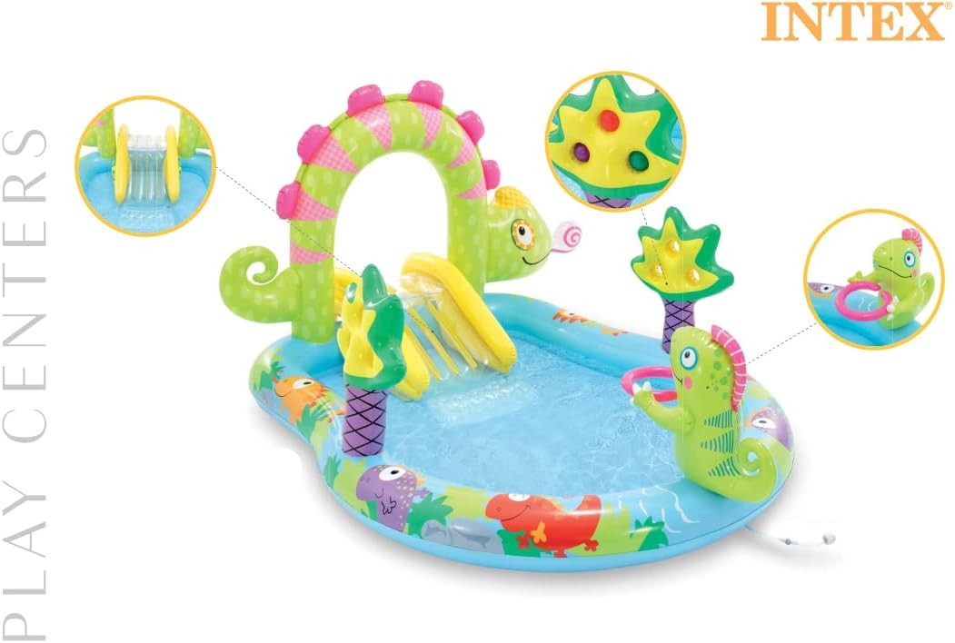 Intex - Piscina Grande y amigable Centro de Juegos Iguana de 239 x 188 x 119 cm [Auténtico japonés] 56129