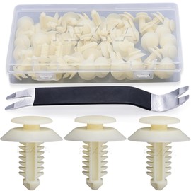 Rexka 51pcs Door Panel Retainers Clips Compatible with Ford N802900 Explorer F-150 F-250 F-350 Mustang Ranger - Multipurpose Auto Trim Panel Body Remover