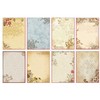 GLKTOPO 80 Sheet Vintage Floral Stationry Paper, Letterhead Writting Notes