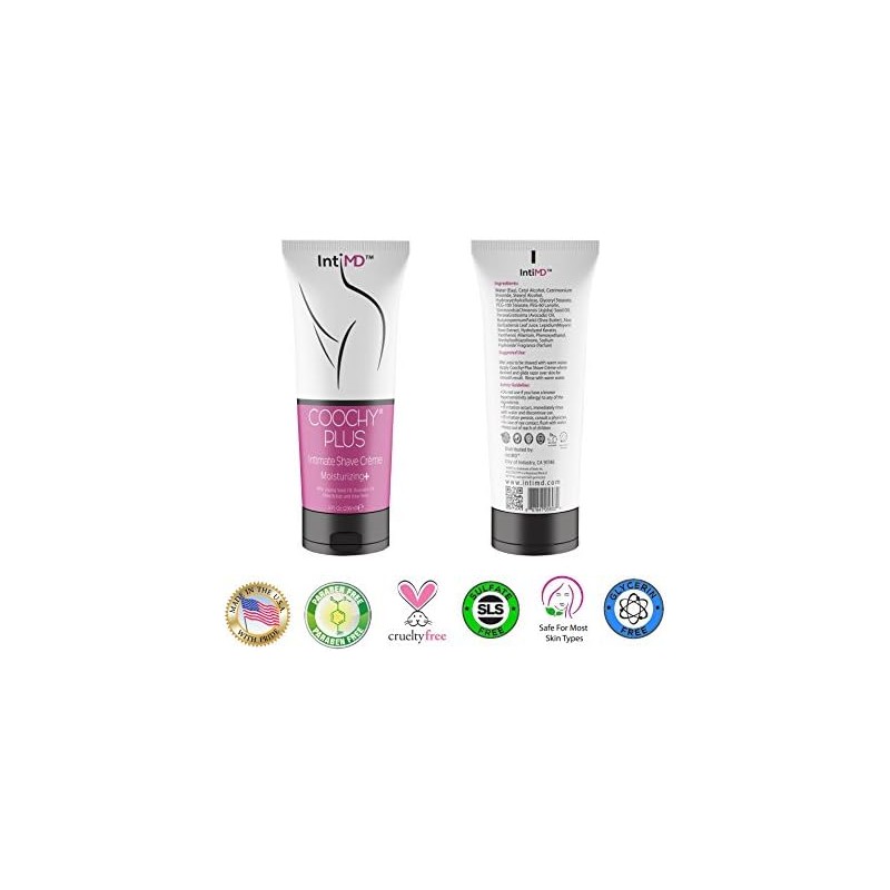IntiMD COOCHY PLUS (2 Pack) Intimate Shave Cream Rash-Free With