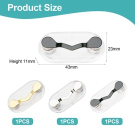 3 Pieces Magnetic Glasses Clip, Portable Glasses Clip, Glasses Fixing Tool, Creative Glasses Clip, Badge Holder