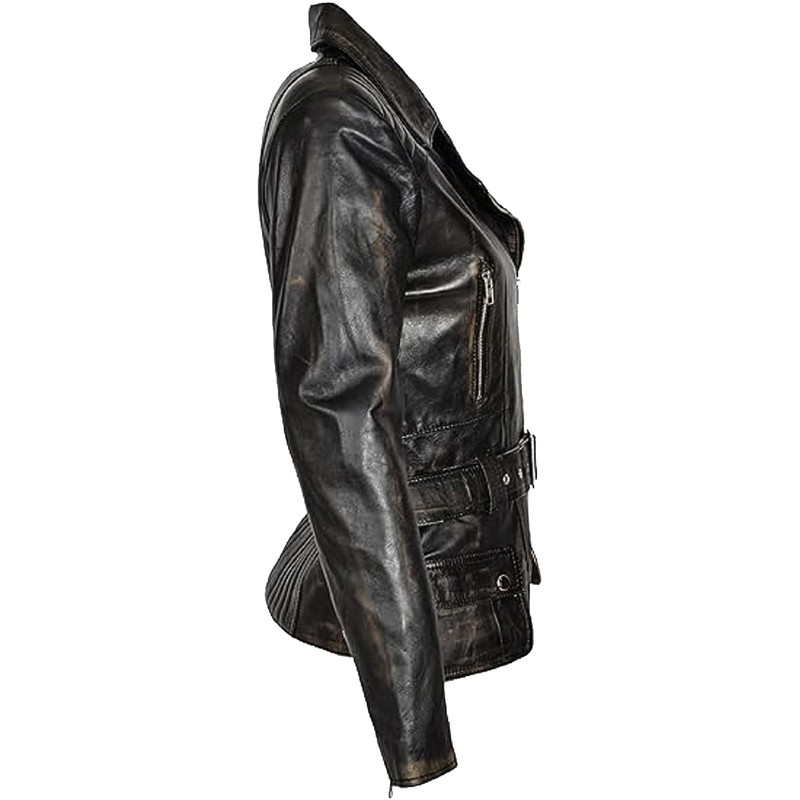 Womens Genuine Lambskin Leather Jacket | Classic rider leather jacket