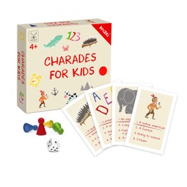 Kids Charades Board Game 4+ Charades For Kids Family Board Games Fun Children No Reading Game! Game for Young Children Fun For Kids Board Game Ages 4+
