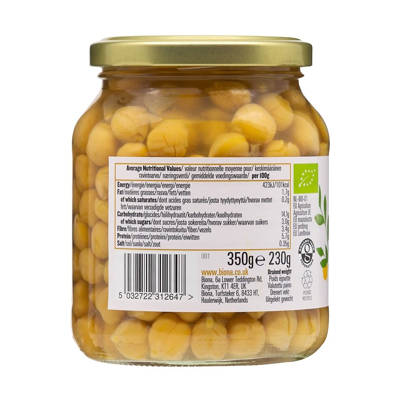 Biona Organic Chick Peas 350g