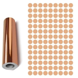 3/8" Dots Round Vinyl Color Code Inventory Label Dot Stickers Chrome Rose Gold Pack of 126