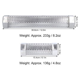 Smoker Tube, smoker BBQ, 304 Stainless Steel Portable smoke box, Hex Stable Barbecue Smoke Generator Pipe for Cold Hot Smoking Grilled Foods 5 hours Pellet Smoker(S)