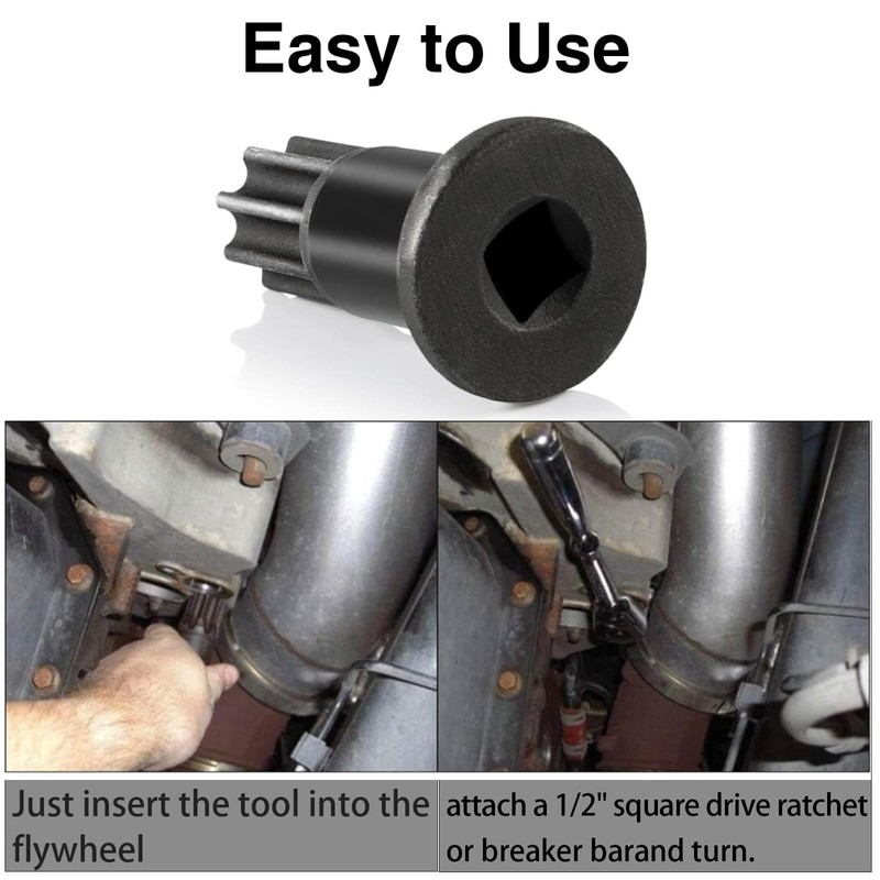 KPALAG Engine Steering Socket Wrench Tool, Engine Barring Rotating Tool