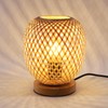 Pheashine Bamboo Table Lamp, Dimmable Wooden Base, Bedside Lamp, E27