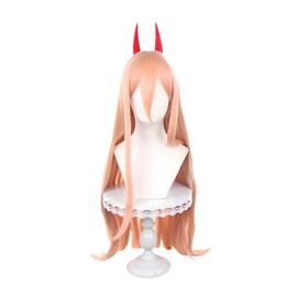 Nouko Power Cosplay Wig, Power Wig, Cosplay, Heat Resistant, Wig, Costume Accessory, Disguise Wig with Net for Events, Costume, Cultural Festivals