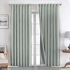 Joydeco Linen Curtains 84 inch Length 2 Panels Set Burg