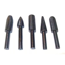 cal-hawk 5pc CALHAWK ALLOY STEEL RASP FILE BURRS 1/4 SHANK METAL