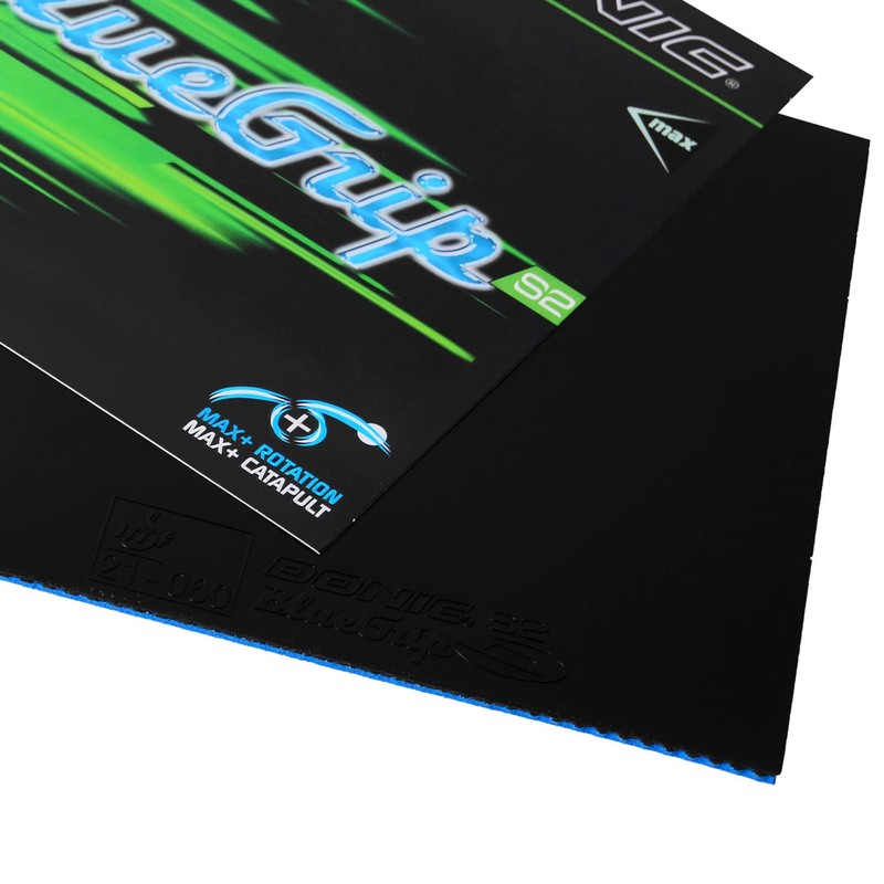 Donic Bluegrip S2 Table Tennis Rubber (Max, Black)