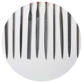 ARTESIA TOOL 10 Piece 5.75" (14.6 cm) General Purpose Needle File Set | Comprehensive Shapes | Easy-Grip | Vinyl Storage Pouch