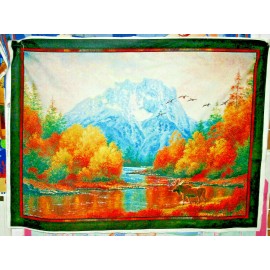 TRANQUILITY PANEL FROM ABRAHAM HUNTER ART FOR P&B TEXTILES  100% COTTON FABRIC