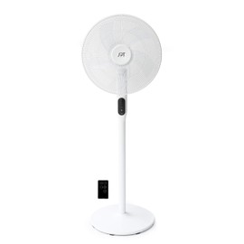 SF-16D48W: 16″ DC-Motor Energy Saving Stand Fan with Remote and Timer – Piano White
