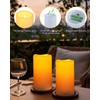 Homemory Solar Candles Outdoor Waterproof, Rechargeable Candles, Solar Powered Flameless