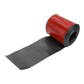 HOPESPANNER Universal 8.2Ftx3.94In Car Side Skirts Protector Adjustable Side Edge Guards PVC 1 Pcs Carbon Fier Pattern Black