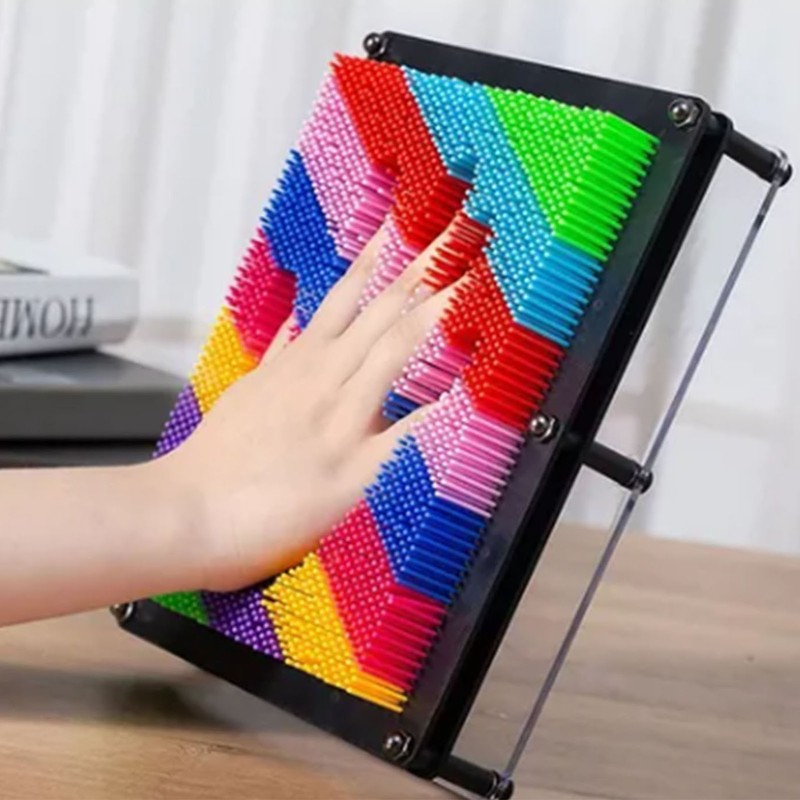3D Pin Art Board Toy Colorful Improve Imagination Incredibly Patterns