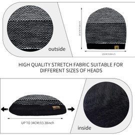 INSISMY Winter Beanie Hat Scarf for Men with Touchscreen Gloves Skull Cap Neck Warmer Scarves for Men Women Fleece Lined Unisex Black