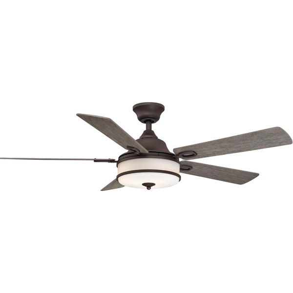 Fanimation Stafford FP8274GR Indoor Ceiling Fan with Bowl Light Kit and Remote, 52 inch, First Generation, Matte Greige