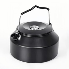 Camping Kettle 1.6L, Portable Outdoor Tea Kettle, Hard-Anodized Aluminum Coffee Pot, Compact and Lightweight for Stove Top Campfire Kettle, Picnics and Travel camping kettles for boiling water.