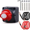 Battery Disconnect Switch, 2PCS 1.65FT 6 AWG Battery Cables with