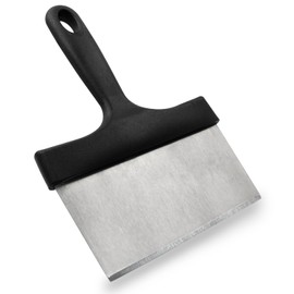 Moicstiy Grill Scraper Stainless Steel Griddle Scraper with Plastic Handle Sturdy Food Scraper Kitchen Tool for Outdoor Barbecue Blackstone Griddle Accessories