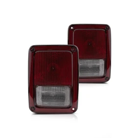 KarParts360 For 2007-2017 Jeep Wrangler Pair Rear Tail Lights Driver and Passenger Side CH2800177 CH2801177 - replaces 55077891AC 55077891AC