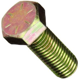 Ecom Fasteners 7/16 inch x 1-1/4 inch Hex Cap Screw Grade 8 Zinc Yellow Plated Steel (Quantity: 50 pcs) 7/16-14 x 1 1/4 Hex Bolt/Coarse Thread/Fully Threaded