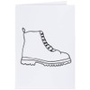 Large (A4) 'Work Boot' Blank Greeting Card (GC00025487)