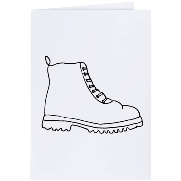 Large (A4) 'Work Boot' Blank Greeting Card (GC00025487)