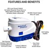 SAILFLO Automatic Bilge Pump for Boats 750 GPH (3/4" Hose