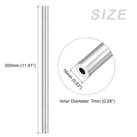 METALLIXITY 6063 Aluminum Tube 16mm Outer Diameter x 7mm Inner Diameter x 300mm Length 2pcs Aluminum Round Tube for Home Furnishing Machinery DIY Crafts