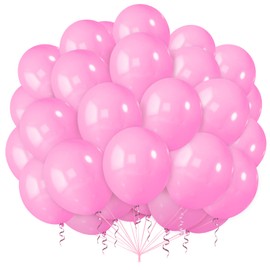 Balloons Pink, Pack of 100 12 Inch Pink Balloons, Pink Latex Balloons for Women Girls Birthday Party Bride Baby Shower Wedding Graduation Anniversary Decorations