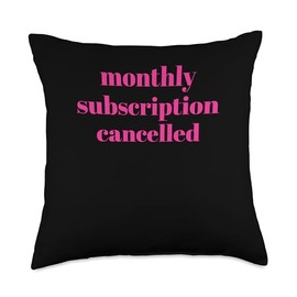 Hysterectomy Recovery Uterus Monthly Subscription Cancelled Throw Pillow