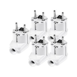 5 Stück KEL Winkelstecker Uni-Schuko, abgewinkelter und zerlegbar, 2p+Z Schuko