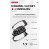 HIBEYO 6 Button Key Fob Cover for Hyundai Sonata 2020