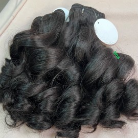Natural Raw Human Hair 100% Cambodian Wavy Vietnamese Burmese Curly Hair Extensions Burmese Curly Indian Hair Bundle BouncyCurlycolor: Bouncy curly, Stretched Length: 20 Inches