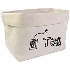 Large 'Tea Bag Motif' Canvas Organiser/Storage Bag (OR00003213)