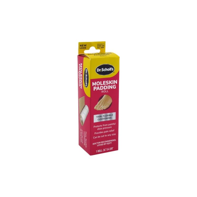 Dr. Scholls Moleskin Padding Roll (24In X 4 5/8 Pack)