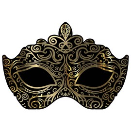 Beistle 3' x 4' 4.5" Stand-Up Venetian Mask Photo Prop for Mardi Gras Prom, Masquerade Ball Decorations, Photography Backdrop