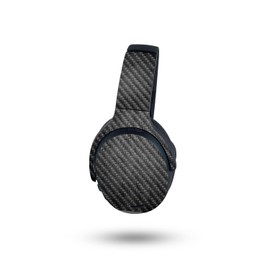 MightySkins Carbon Fiber Skin Compatible with Skullcandy Crusher ANC 2 - Black Leather | Protective, Durable Textured Carbon Fiber Finish | Easy to Apply