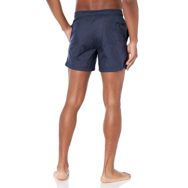 HUGO Men's Standard Small Logo Quick Dry Swim Trunks, Basic