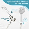 BRIGHT SHOWERS All Metal Handheld Shower Head Holder, Adjustable Shower